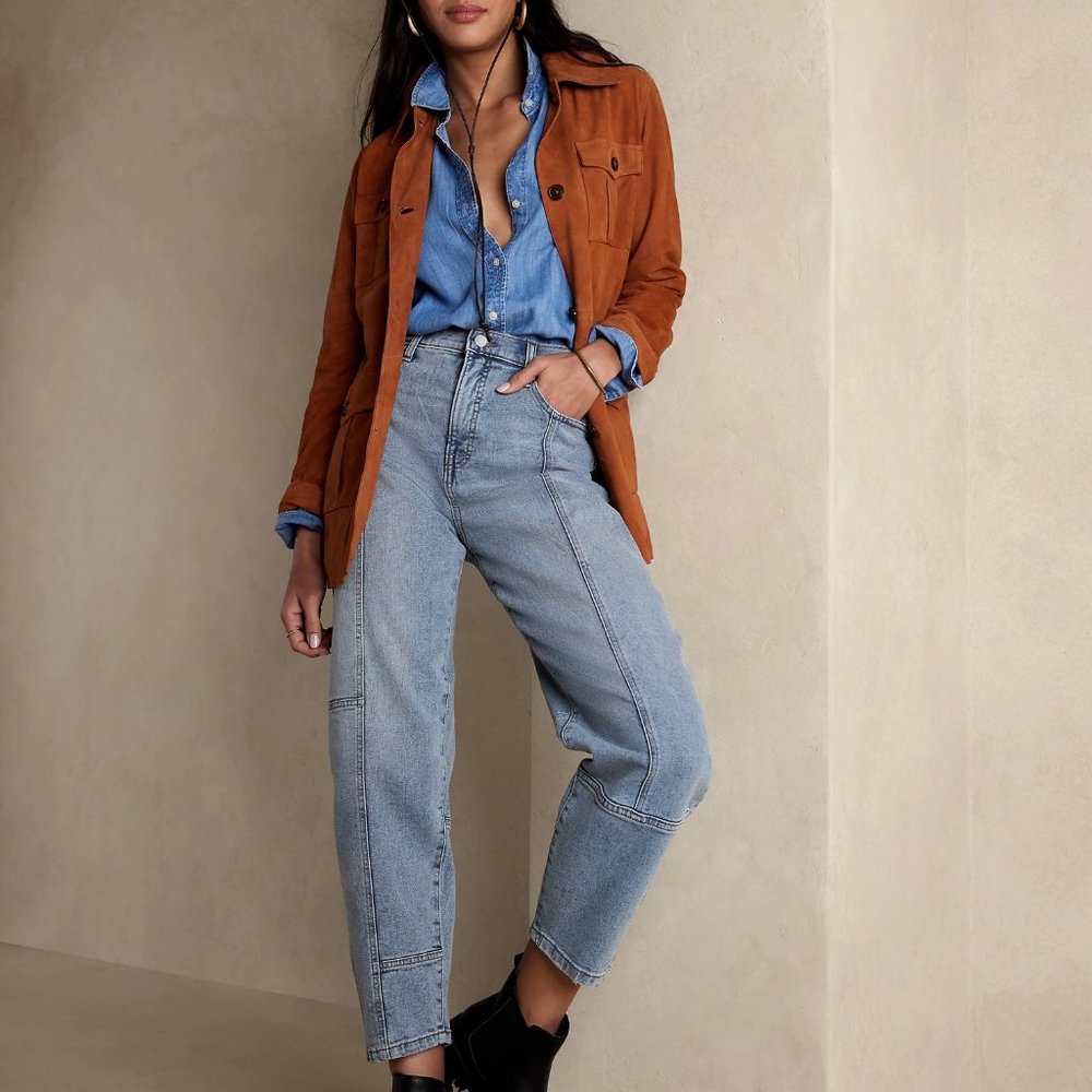 NWT Sedona Barrel Jean Banana Republic Factory Size 8/29 Ankle 27" Inseam